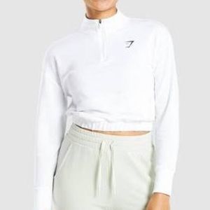 🤍gymshark white pippa training pullover